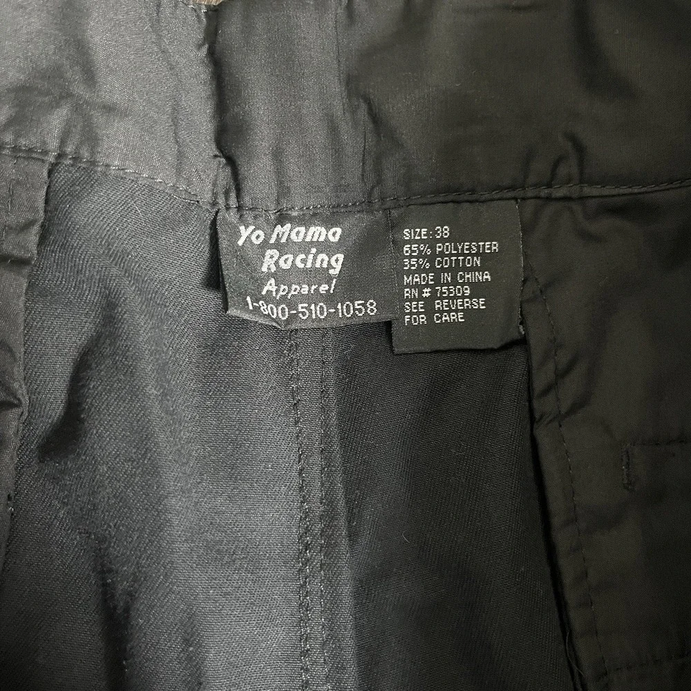 Lucas Oil Pants Mens Black Embroidered Workwear Work Mechanic Racing 38x32